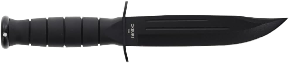 Smith & Wesson CKSUR1 10.5in High Carbon S.S. Fixed Blade Knife with 6in Bowie Blade and Rubberized Aluminum Handle