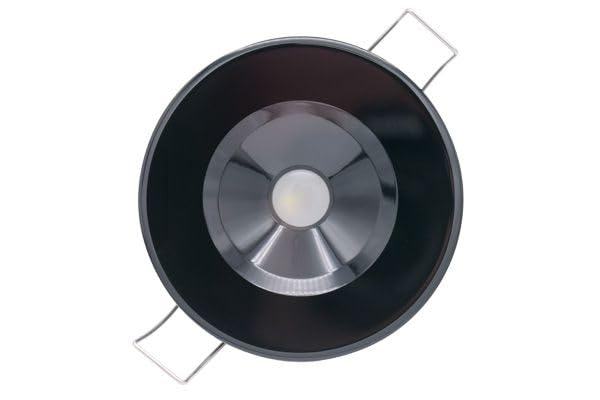 Lumitec Illusion Flush Mount LED Down Light - Spectrum RGBW - Cool White - Black Housing