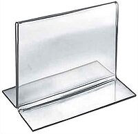 Azar Displays Double-Foot 2-Sided Acrylic Sign Holders