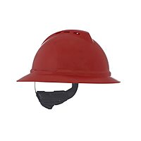 MSA V-Gard 500 Full-Brim Hard Hat with Fas-Trac III Ratchet Suspension