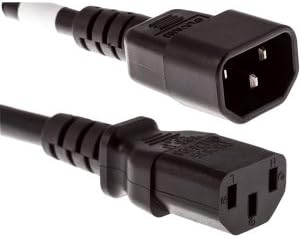 POWER CORD C13 - C14, 18AWG, 10AMP, 250V, SVT JACKET, RED, 3FT, IEC C13 TO IEC C