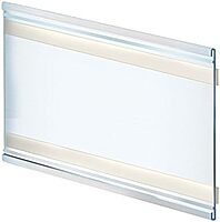 Azar Displays Adhesive-Back Acrylic Nameplate Holders, 6inH x 11inW x 1/4inD, Clear, Pack Of 10 Holders