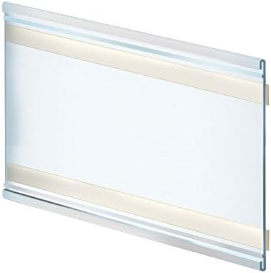 Azar Displays Adhesive-Back Acrylic Nameplate Holders, 6inH x 11inW x 1/4inD, Clear, Pack Of 10 Holders