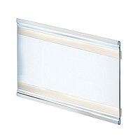 Azar Displays Adhesive-Back Acrylic Nameplate Holders, 6inH x 11inW x 1/4inD, Clear, Pack Of 10 Holders