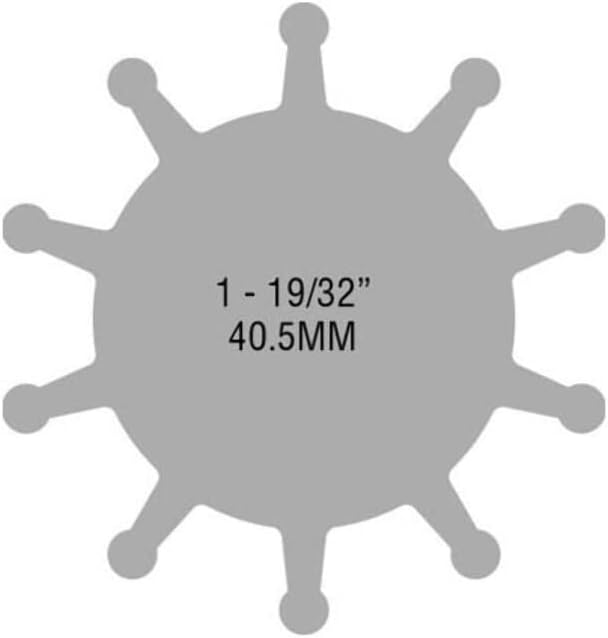 Jabsco 9200-0023-P, Nitrile, Drive Type 4, 10 Blade, 1-19/32 Diameter, 3/4 Width, 5/16 Shaft, Brass Insert