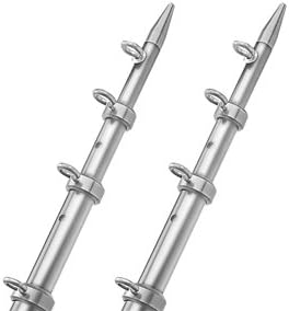 TACO Marine OT-0542VEL15-HD Aluminum Tele-Outrigger Pole - 1-1/2" x 15', Silver/Silver