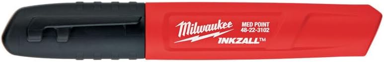 Milwaukee 48-22-3102 Inkzall Point Marker, Medium, Black, 2-Pack