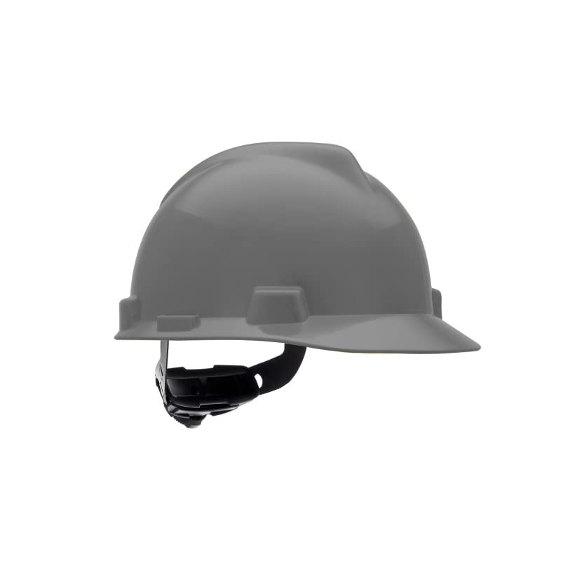 MSA 475364 V-Gard Cap Style Safety Hard Hat With Fas-Trac III Ratchet Suspension | Polyethylene Shell