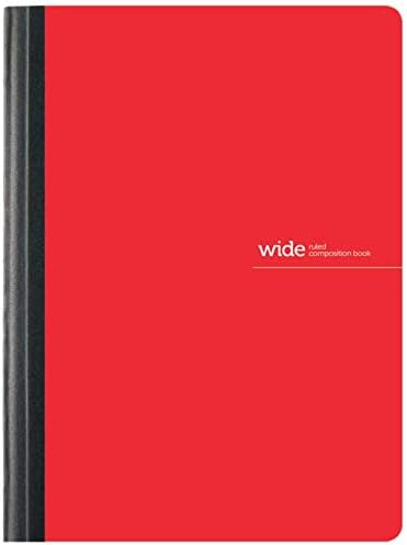 Office Depot® Brand Poly Composition Book, 7 1/2" x 9 3/4", Wide Ruled, 160 Pages (80 Sheets), Red