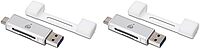 IOGEAR USB-C 2-in-1 SD Card Reader w/ USB-A - GFR3C12 (Pack of 2)