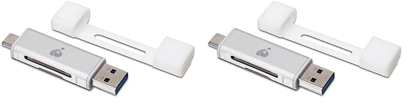 IOGEAR USB-C 2-in-1 SD Card Reader w/ USB-A - GFR3C12 (Pack of 2)