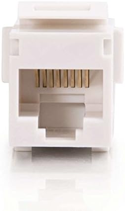 C2G 03677 RJ45 (8P8C) Coupler Keystone Insert Module, White