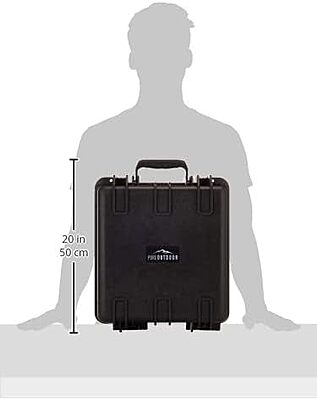 Monoprice Weatherproof/Shockproof Hard Case - Black Ip67 Level Dust and Water Protection Up to 1 Meter Depth