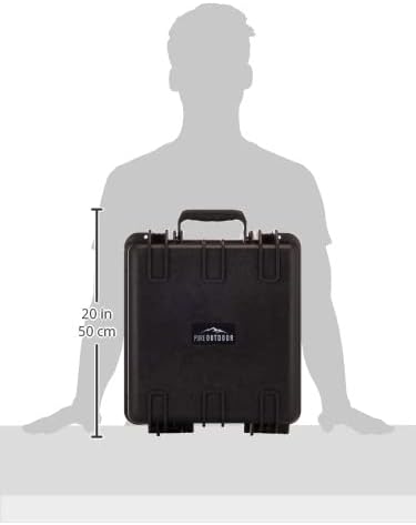 Monoprice Weatherproof/Shockproof Hard Case - Black Ip67 Level Dust and Water Protection Up to 1 Meter Depth