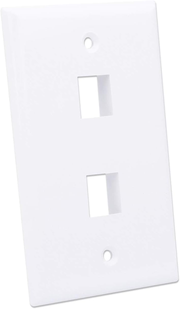 INTELLINET 2-Outlet Keystone Wall Plate