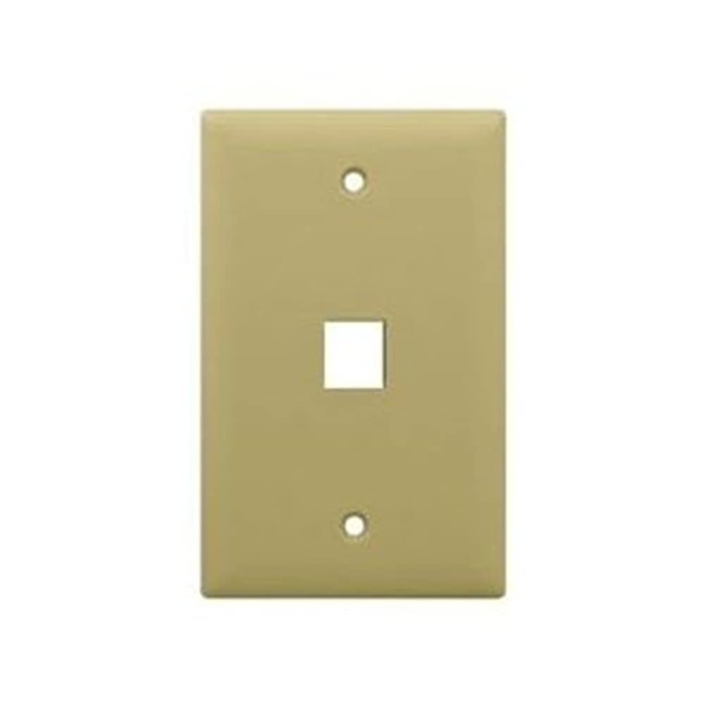 USA Unirise 1Port Wall Plate, Single Gang, Ivory WP-1P-IVY