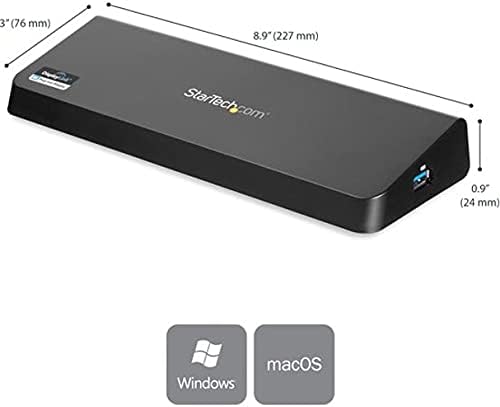 StarTech.com USB 3.0 Docking Station - 4K - HDMI / DisplayPort - with Fast Charge / Ethernet / Audio