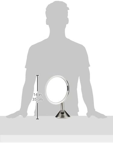 simplehuman 8" Sensor Makeup Mirror, Wall Mount, 5x Magnification, Hard-Wired (100-240V)