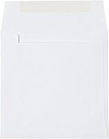 JAM PAPER Square Invitation Envelopes - White - Gummed Seal - 25/Pack