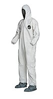 DuPont ProShield 50 Protective Coverall with Standard Fit Hood and Serged Seams, White, 2X-Large, 25-Pack