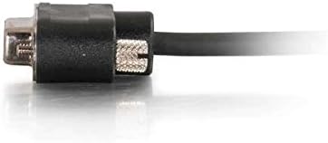 C2G 52156 Serial RS232 DB9 Cable with Low Profile Connectors M/F, in-Wall CMG-Rated, Black (3 Feet, 0.91 Meters)