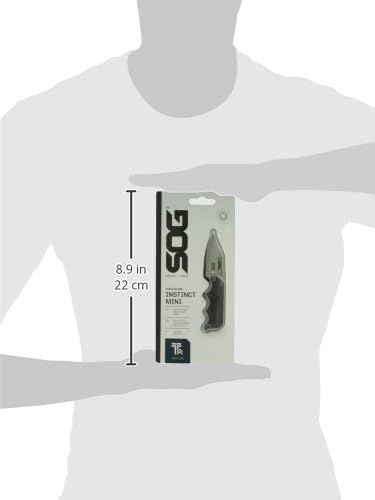 SOG Instinct Mini Small Fixed Blade Knife- 8.75 Inch x 1 Inch x 4 Inch Full Tang Adjustable Clip Belt or Boot Knife