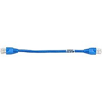 Black Box SpaceGAIN CAT6 Reduced-Length Patch Cable, Blue - Category 6 Network Cable for Patch Panel, Switch