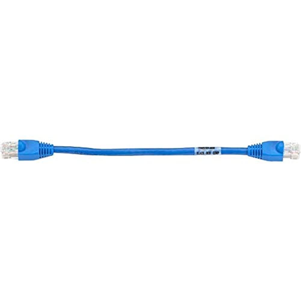 Black Box SpaceGAIN CAT6 Reduced-Length Patch Cable, Blue - Category 6 Network Cable for Patch Panel, Switch