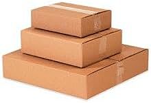 Shoplet Select Flat Corrugated Boxes, 12 x 9 x 4 in, Kraft, Pack of 25
