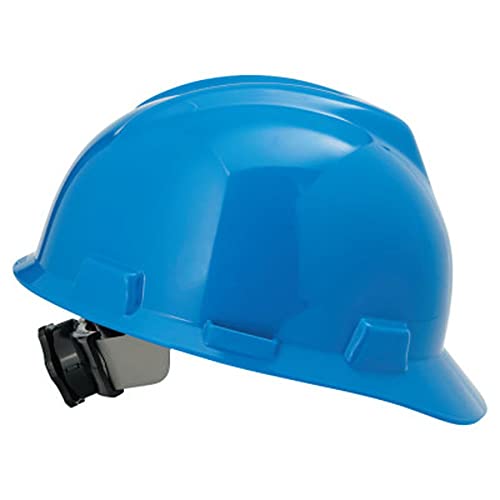 MSA Hard Hat,Type 1, Class E,Ratchet,Blue