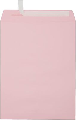 LUX 10 x 13 Open-End Envelopes, 80lb, Peel & Press Closure, Candy Pink - Pack of 50