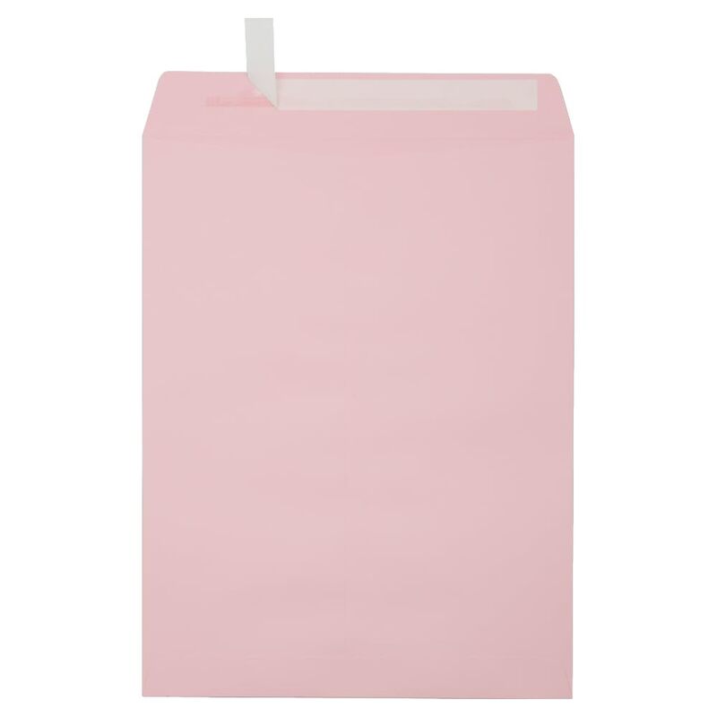 LUX 10 x 13 Open-End Envelopes, 80lb, Peel & Press Closure, Candy Pink - Pack of 50