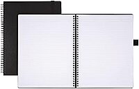 Office Depot® Brand Hard Cover Premium Business Notebook, 8 1/2" x 11", 1 Subject, Narrow Ruled, 120 Pages (60 Sheets), Black