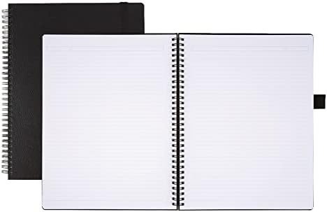 Office Depot® Brand Hard Cover Premium Business Notebook, 8 1/2" x 11", 1 Subject, Narrow Ruled, 120 Pages (60 Sheets), Black