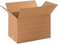PARTNERS 16 x 12 x 10 in Multi-Depth Corrugated Shipping Box (Kraft) - Bundle of 25