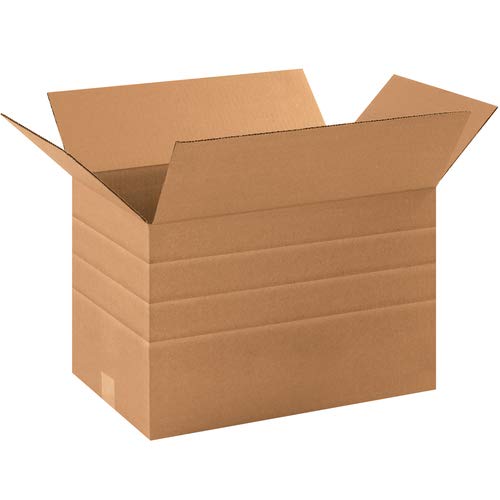 PARTNERS 16 x 12 x 10 in Multi-Depth Corrugated Shipping Box (Kraft) - Bundle of 25