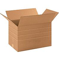 PARTNERS 16 x 12 x 10 in Multi-Depth Corrugated Shipping Box (Kraft) - Bundle of 25