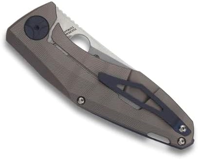 Spyderco Drunken Prestige Premium Knife with 3.50" CPM S90V Stainless Steel Blade and Black Titanium Carbon Fiber Handle