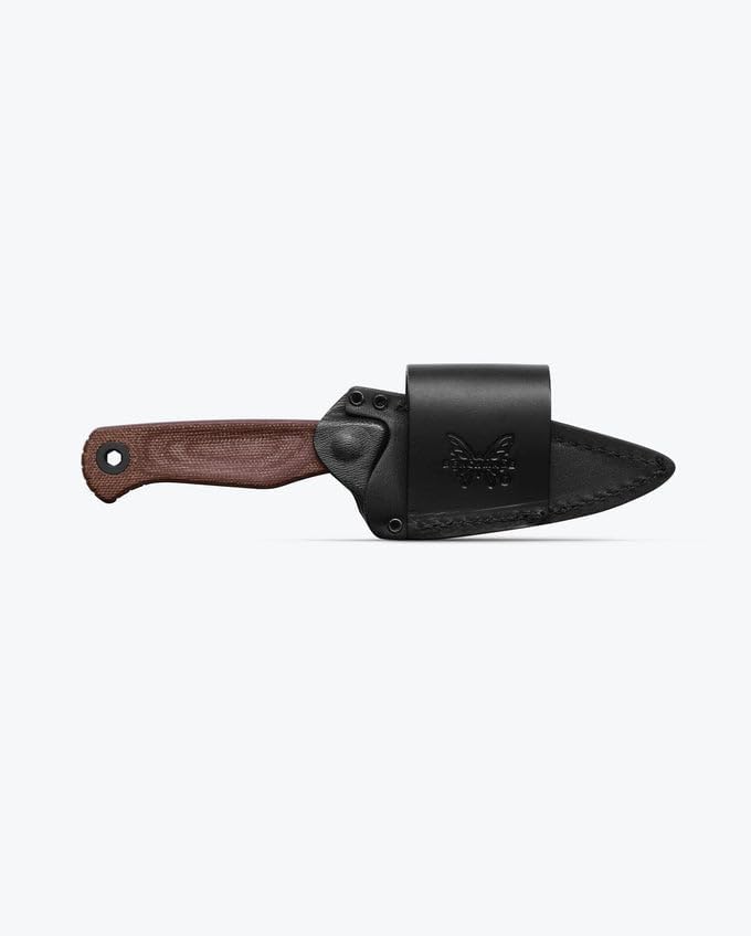 Benchmade - Dacian Fixed Blade Knife with Brown Canvas Micarta Handle and Blue Titanium Cerakote Finish (203BT-03) Brown