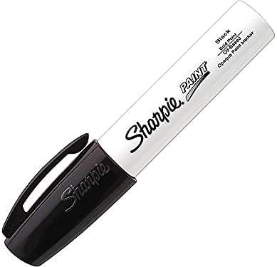 SHARPIE Oil-Based Paint Marker, Bold Point, Black, 1 Count - Great for Rock Painting