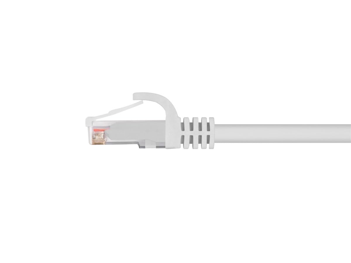 Monoprice Cat6 5ft White Patch Cable UTP 24AWG 550MHz Pure Bare Copper Snagless RJ45 Flexboot Series Ethernet Cable 1