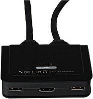 StarTech.com 2-Port USB Cable KVM Switch with Remote Switch