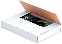 Partners Brand Easy-Fold Mailers, 9 5/8inL x 6 5/8inW x 1 1/4inH, White, Pack Of 50