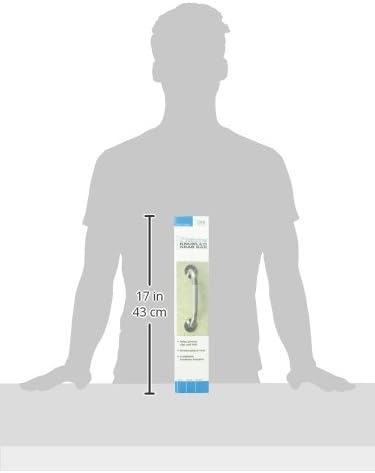 DMI Textured Grab Bar for Bathroom, Chrome-Plated Knurled Steel