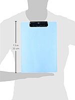 Saunders US-Works 21567 Acrylic Clipboard - Blue, Letter/A4 Size, High-Clarity Shatter Resistant Writing Clipboard