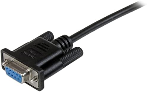 StarTech.com 1m Black DB9 RS232 Serial Null Modem Cable F/F - DB9 Female to Female - 9 pin RS232 Null Modem Cable