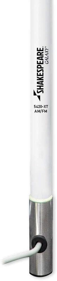 Shakespeare 5420-XT Galaxy Little Giant AM/FM Antenna , White , 4 foot