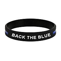 Thin Blue Line USA Back The Blue Silicone Bracelet