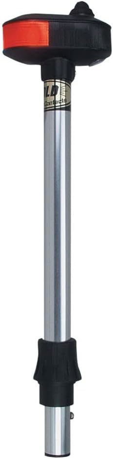Perko 1421DP2CHR Removable Bi-Color Pole and Utility Light - 12" Height, 0° Rake