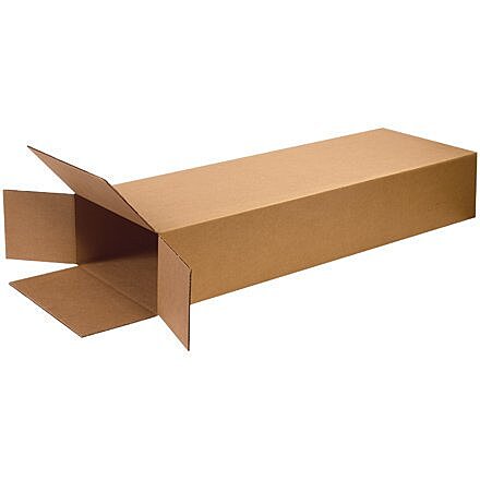 Partners Brand Heavy-Duty Side-Loading Boxes 18 x 6 x 45 in, Kraft (Bundle of 5)